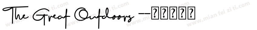 The Great Outdoors -字体转换